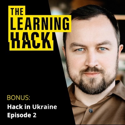 Learning Hack podcast ident with photograph of Vladimir Polo